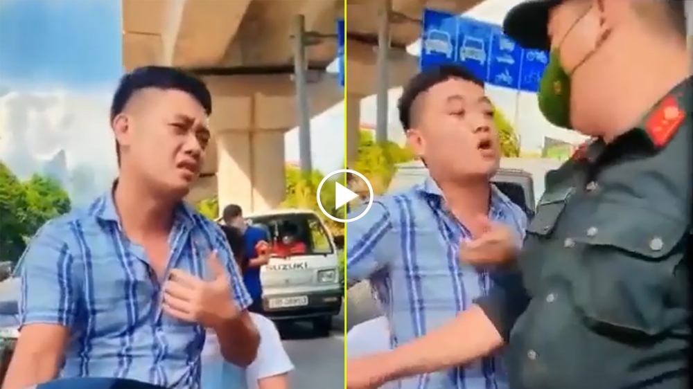 Xử phạt nam thanh niên khiêu khích, 