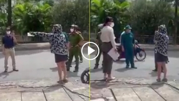 Không đeo khẩu trang khi ra đường, cô gái cãi 