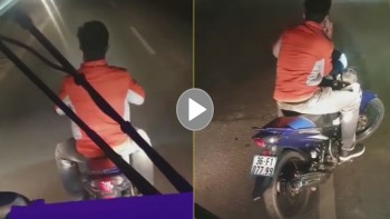 Nam thanh niên chặn xe, đập vỡ kính ô tô trên đường