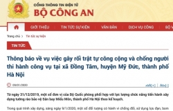 bo cong an thong tin ve viec phong toa mot so tai khoan vu dong tam