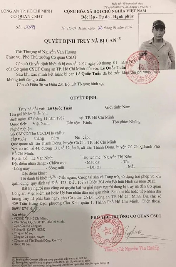 cong an phat lenh truy na nghi can ban chet 5 nguoi o cu chi