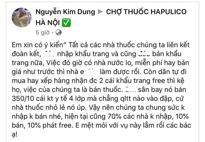 keu goi khong ban khau trang co the bi xu phat 30 trieu dong