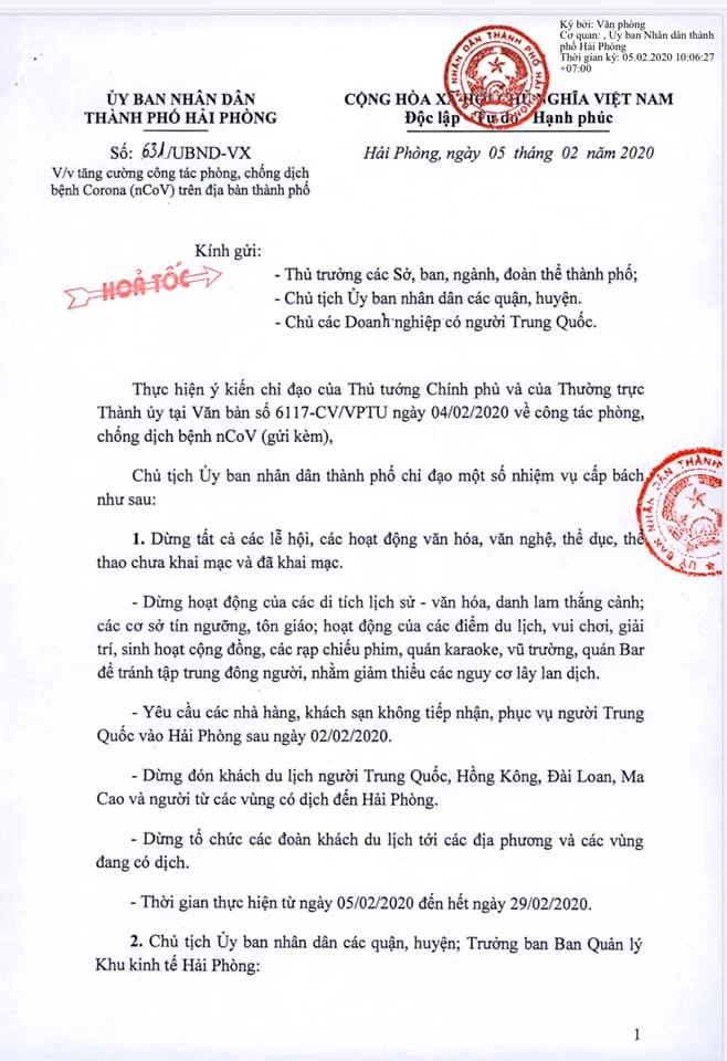 Hải Phòng yêu cầu dừng hoạt động của các rạp chiếu phim, quán karaoke, vũ trường tránh virus corona hai phong yeu cau dung hoat dong cua cac rap chieu phim quan karaoke vu truong tranh virus corona
