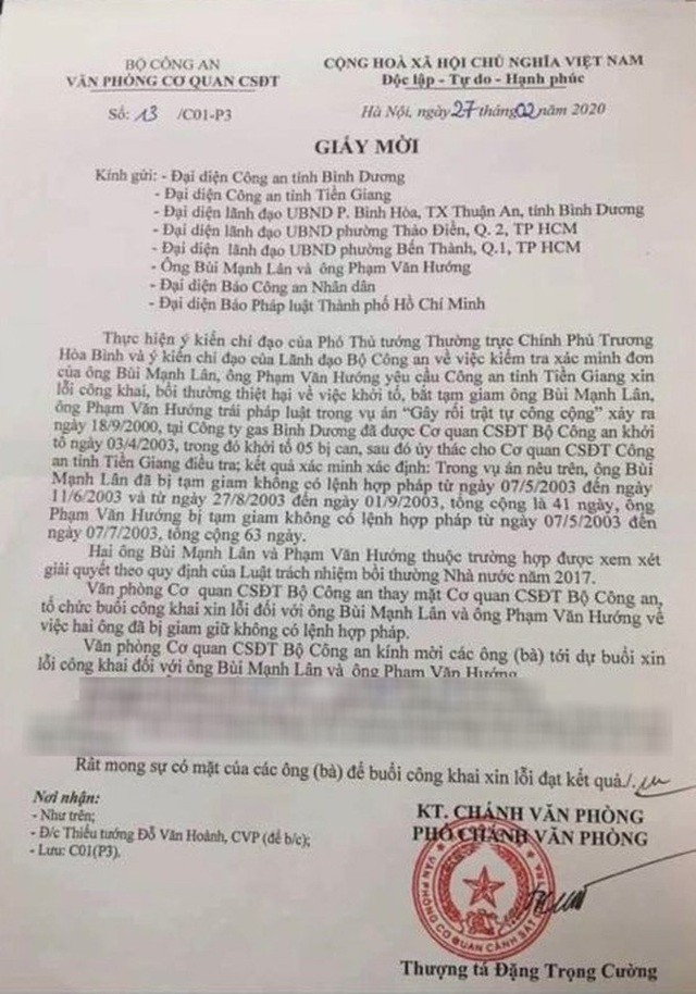 hai doanh nhan duoc bo cong an cong khai xin loi la ai