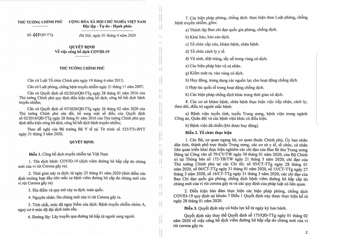chinh thuc cong bo dich covid 19 toan quoc