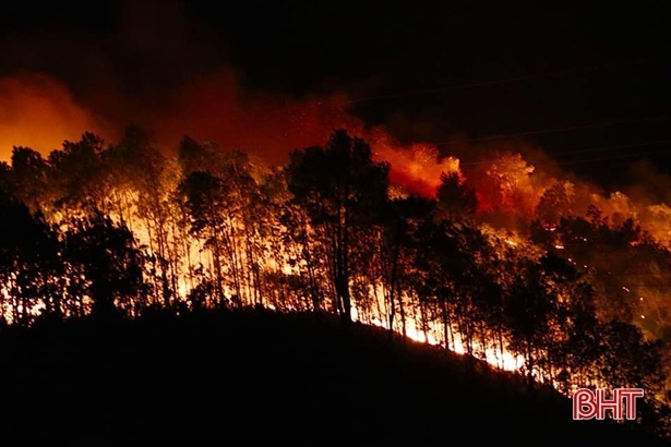rung thong o ha tinh lai bung chay du doi nguoi dan so tan trong dem