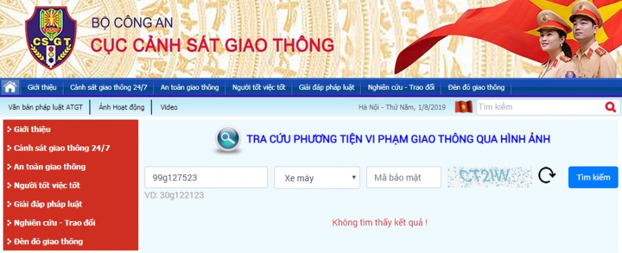 cach tra cuu phat nguoi vi pham giao thong