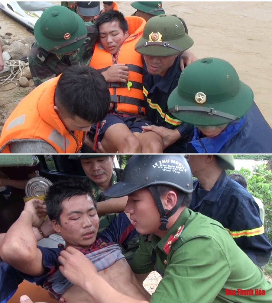 da tiep can duoc vi tri 12 nguoi bi co lap do mua lu o thanh hoa