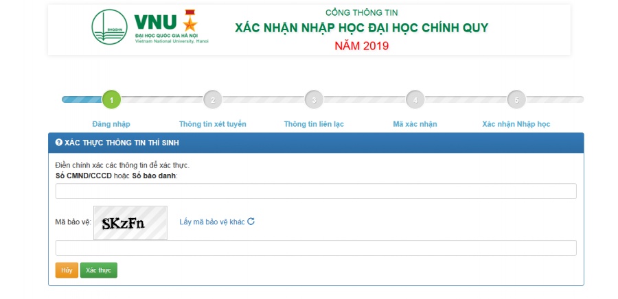 huong dan nhap hoc truc tuyen vao dh quoc gia ha noi nam 2019