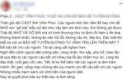 vu tu xung bao ke nho xoa status to cao csgt vinh phuc to cong tac bi yeu cau giai trinh