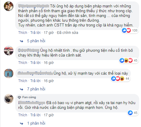 clip cong an lao ra duong chan xe may cua doi nam nu lang lach vuot den do gay tranh cai