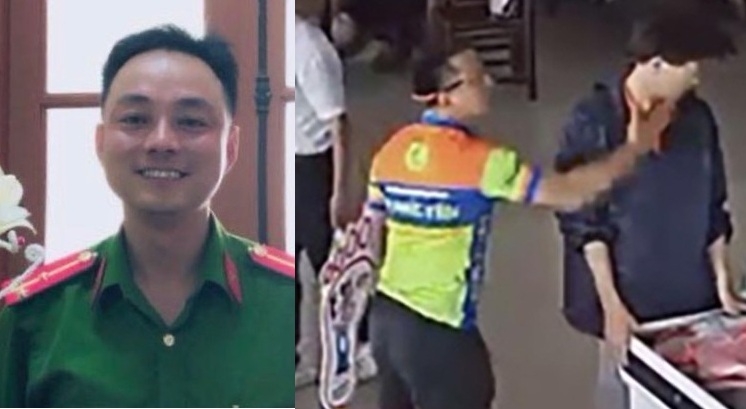 thuong uy cong an nem xuc xich bi cho ra khoi nganh tra ve dia phuong