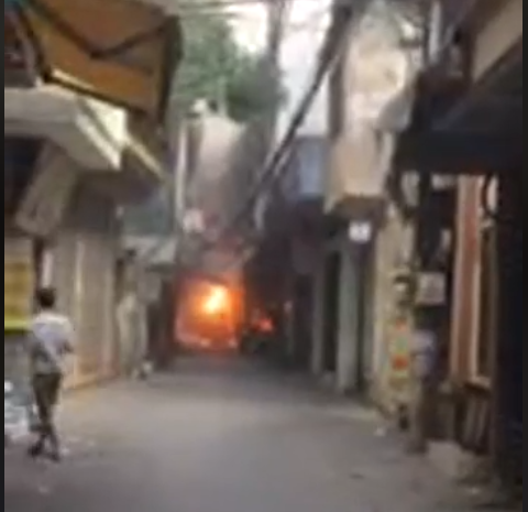 ha noi no binh gas gay chay lon tren pho bui ngoc duong