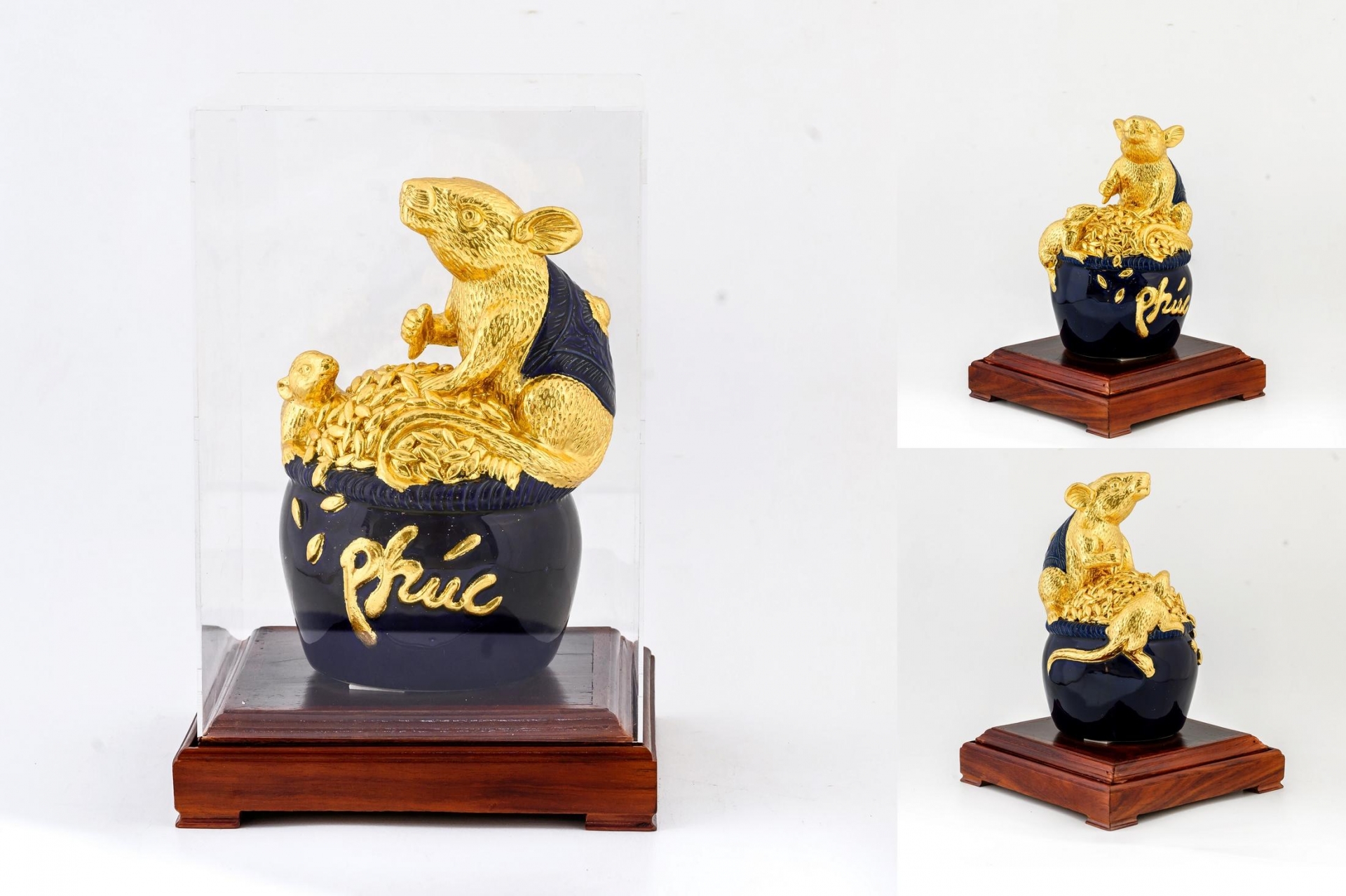 tuong chuot vang gia bac trieu hut khach dip tet canh ty