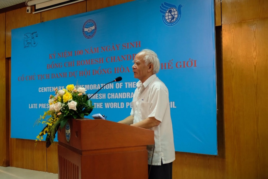 ky niem 100 nam ngay sinh romesh chandra nguoi ban vi dai cua viet nam va phong trao hoa binh the gioi