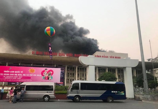 Cháy lớn tại Cung Văn hoá hữu nghị Việt Xô