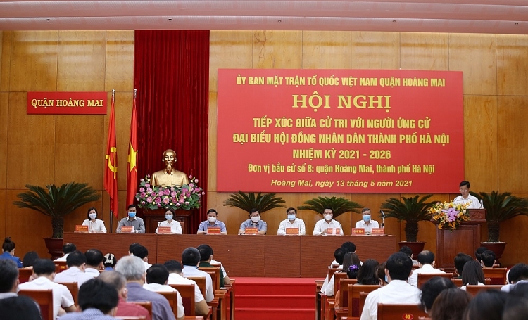 Cử tri quận Hoàng Mai nhất trí cao với chương trình hành động của các ứng cử viên đại biểu HĐND TP Hà Nội nhiệm kỳ 2021-2026