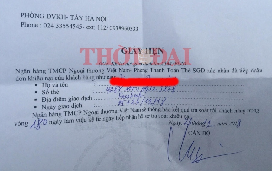 khach mat tien trong tai khoan ngan hang to nhat vn vietcombank bo tay