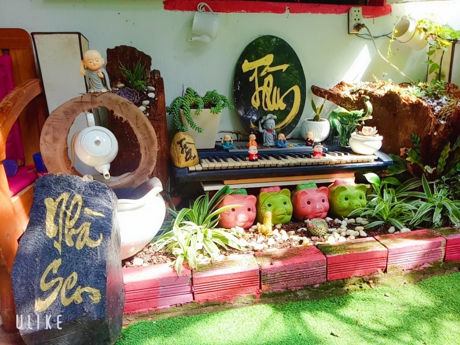 khu vuon 200m2 trang tri hut mat tu viec tan dung do cu cua ba me yeu thien nhien o tp hcm