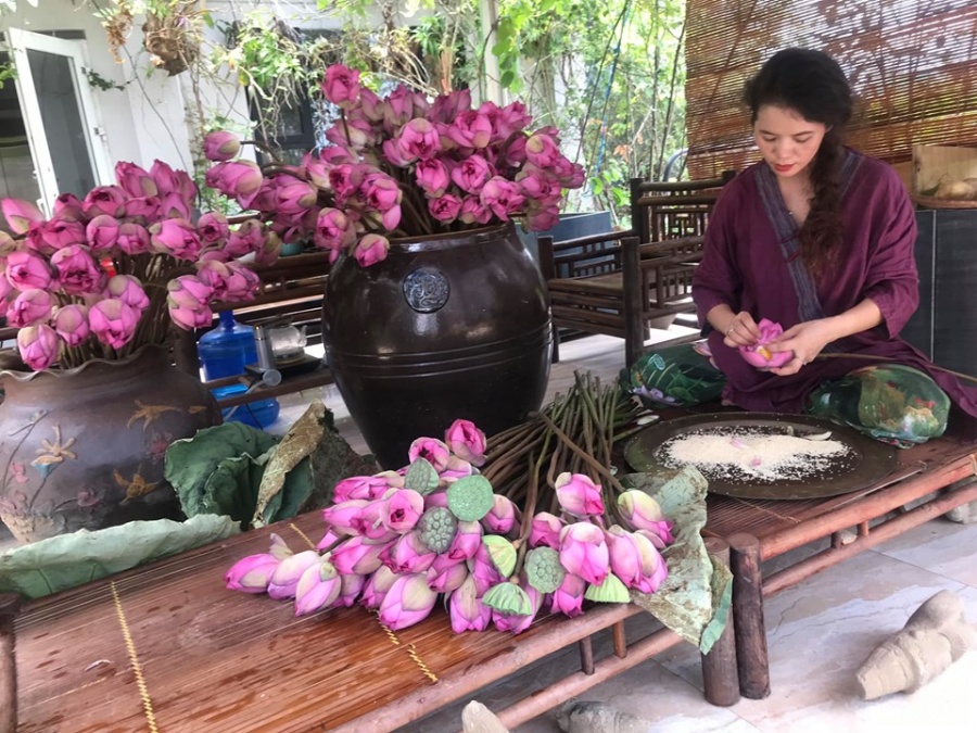 Người phụ nữ "nặng lòng" nâng niu mang cả hương sen Hà Nội vào tổ ấm Người phụ nữ