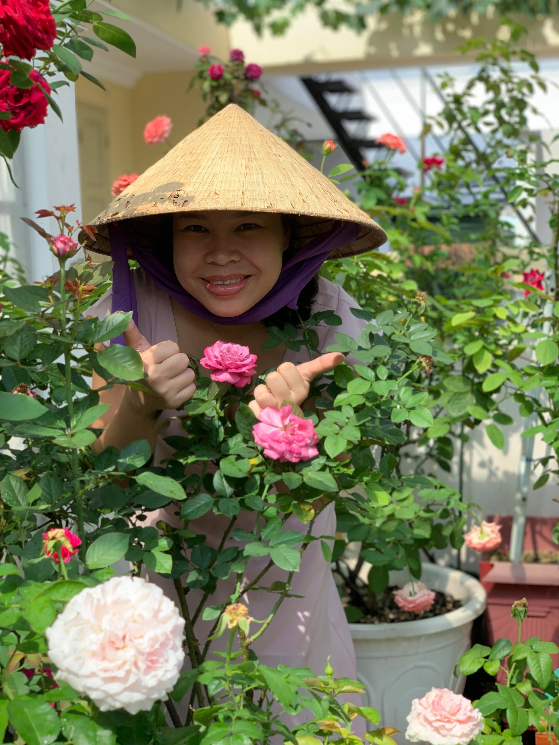 Bí quyết trồng cả vườn hồng tươi tốt, sai bông rực rỡ trên sân thượng của mẹ hai con ở Sài Gòn bi quyet trong ca vuon hong tuoi tot sai bong ruc ro tren san thuong cua me hai con o sai gon
