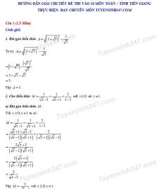 dap an de thi mon toan tuyen sinh lop 10 vao thpt tinh tien giang nam 2020