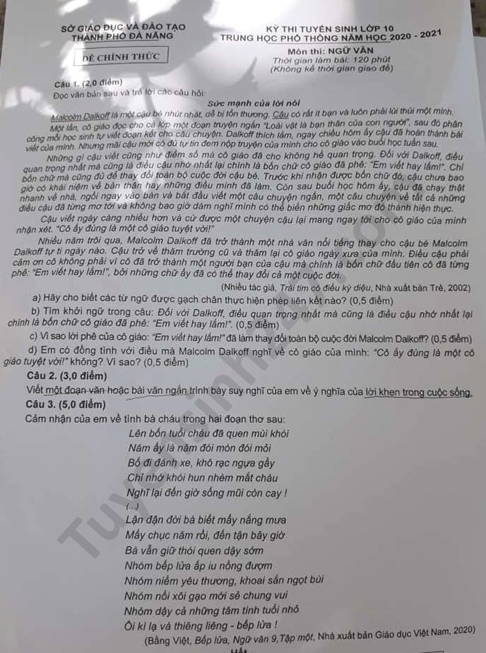 4625 dap an de thi ngu van tuyen sinh lop 10 vao thpt tp da nang 1