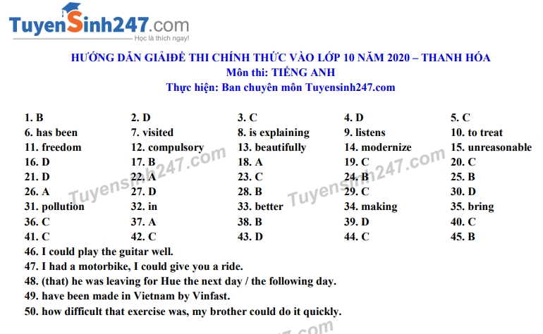 5352 dap an de thi anh van tuyen sinh lop 10 vao thpt tinh thanh hoa0