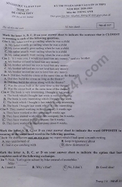 de thi anh van tuyen sinh lop 10 vao thpt tinh nghe an nam 2020