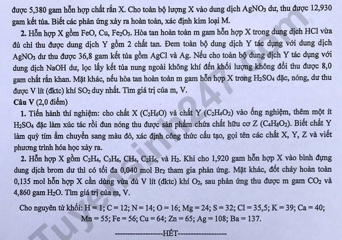 0718 dap an de thi mon hoa hoc tuyen sinh lop 10 vao thpt chuyen ha noi anh3