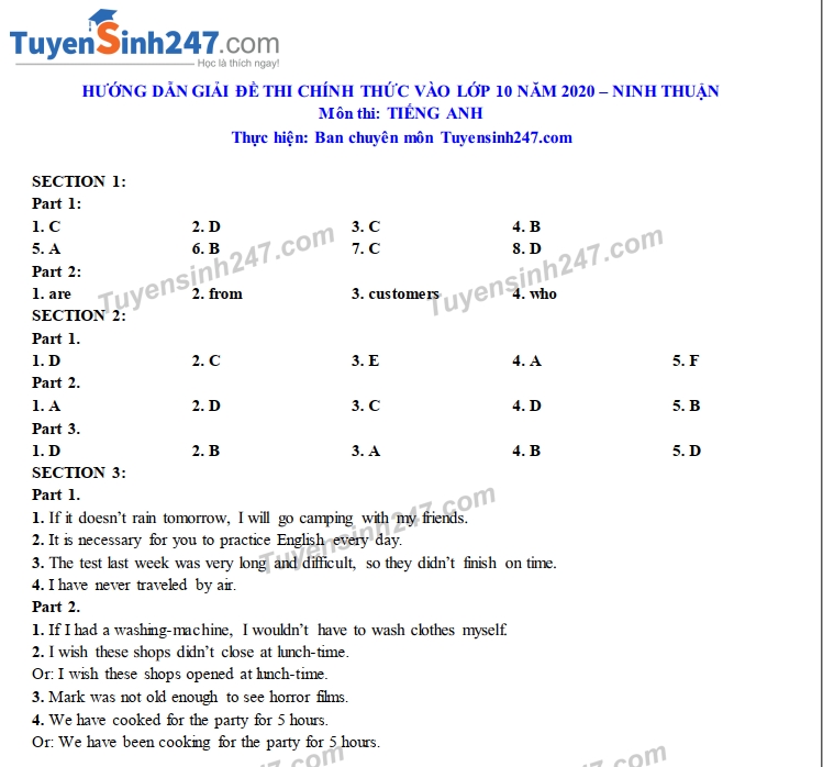 0205 dap an de thi anh van tuyen sinh lop 10 vao thpt tinh ninh thuan 0