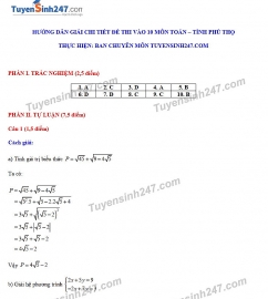 dap an de thi mon toan tuyen sinh lop 10 vao thpt tinh phu tho nam 2020
