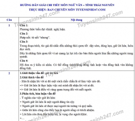 dap an de thi ngu van tuyen sinh lop 10 vao thpt tinh thai nguyen nam 2020