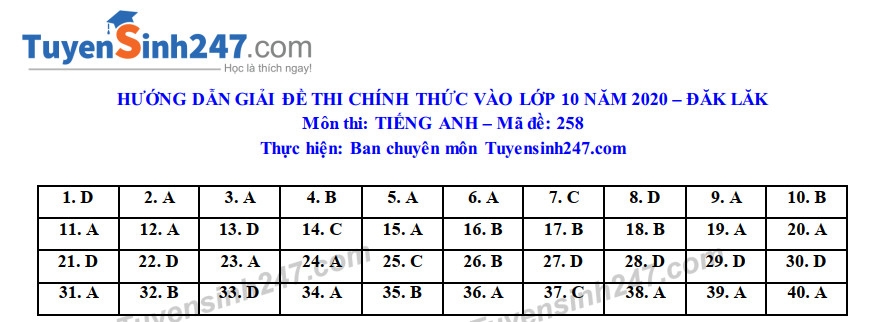 undefined 1132 dap an de thi anh van tuyen sinh lop 10 vao thpt tinh dak lak5