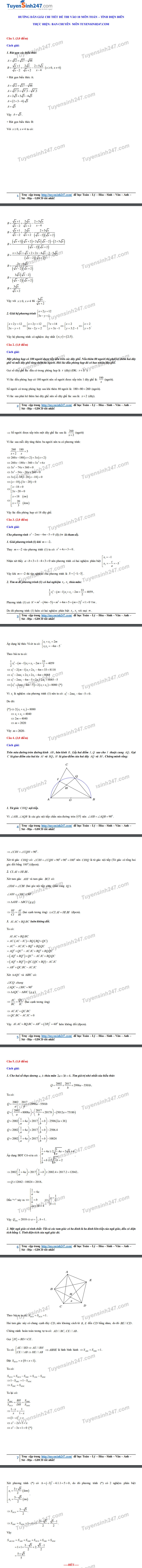 4302 dap an de thi mon toan tuyen sinh lop 10 vao thpt tinh dien bien2