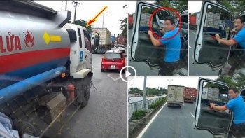 camera giao thong tai xe xe bon rut dao dan mat container vi bam coi