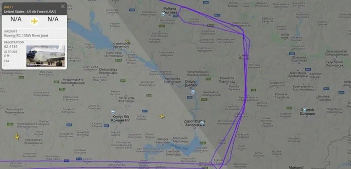 Máy bay trinh sát của Không quân Hoa Kỳ tiếp cận Donetsk