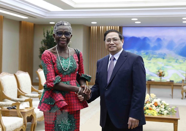 Thu tuong Pham Minh Chinh tiep Pho Tong Giam doc Quy Tien te Quoc te hinh anh 1