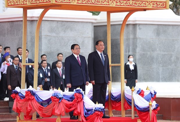 Thu tuong Pham Minh Chinh bat dau tham chinh thuc CHDCND Lao hinh anh 2