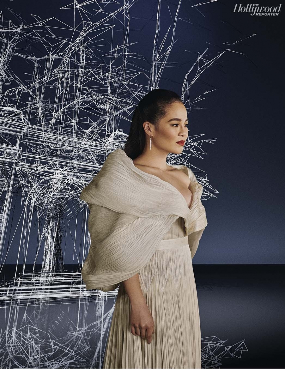 Sao gốc Việt Kelly Marie Trần diện đầm của Công Trí xuất hiện trên báo The Hollywood Reporter