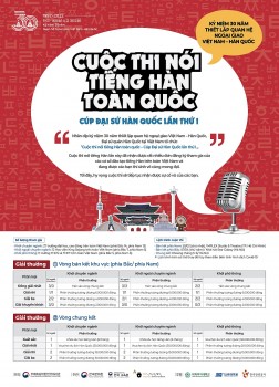 Thi nói tiếng Hàn toàn quốc nhân kỉ niệm 30 năm thiết lập quan hệ ngoại giao hai nước
