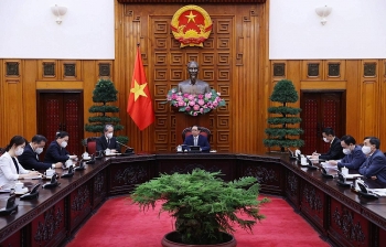 Thủ tướng Chính phủ Phạm Minh Chính tiếp Đại sứ Trung Quốc tại Việt Nam Hùng Ba