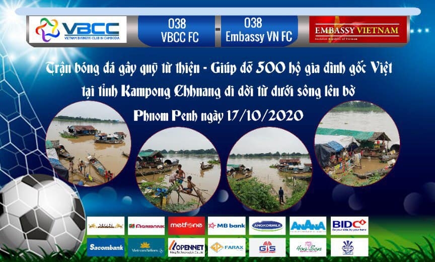 Trận bóng đá gây quỹ ủng hộ bà con gốc Vi