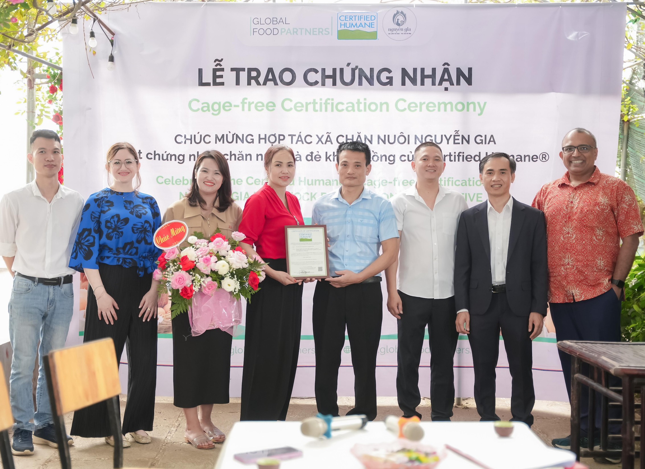 HTX chăn nuôi Nguyễn Gia được chứng nhận theo chương trình chăn nuôi gà đẻ nhân đạo Certified Humane®