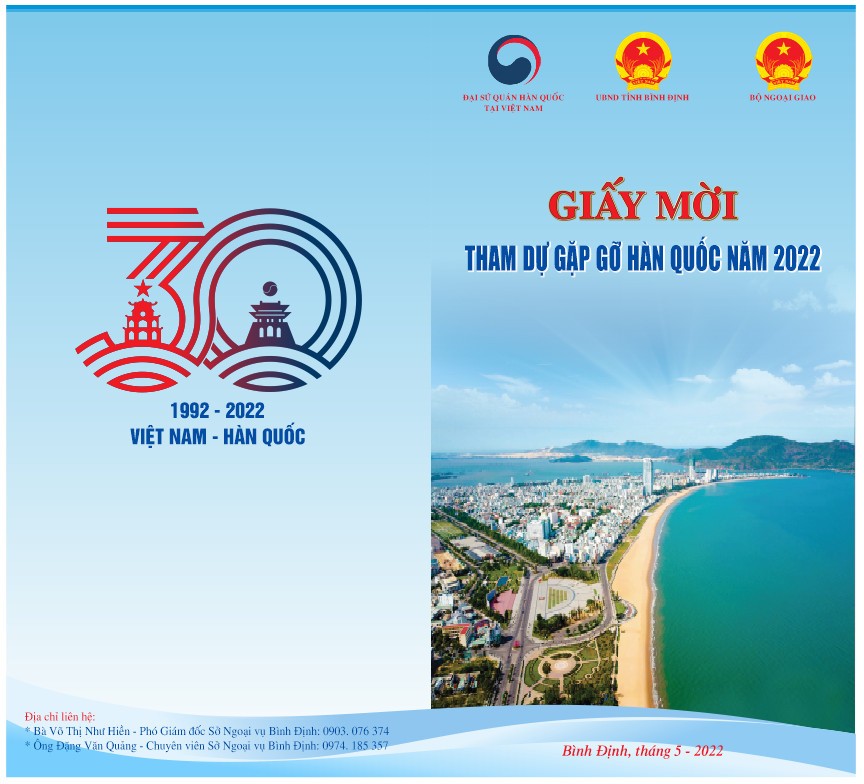 Bình Định sẽ tổ chức sự kiện “Gặp gỡ Hàn Quốc năm 2022” vào ngày 12 - 13/5