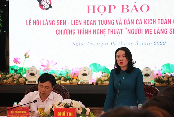 Ngày 17-28/5 tại Nghệ An tổ chức Lễ hội Làng Sen – Liên hoan Tuồng và Dân ca kịch toàn quốc