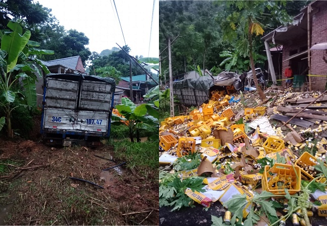 thanh hoa xe tai mat phanh lao qua duong khien 2 nguoi tu vong tai cho