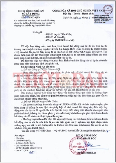 du an tnr stars oleco nghe an duoc bat den xanh huy dong von
