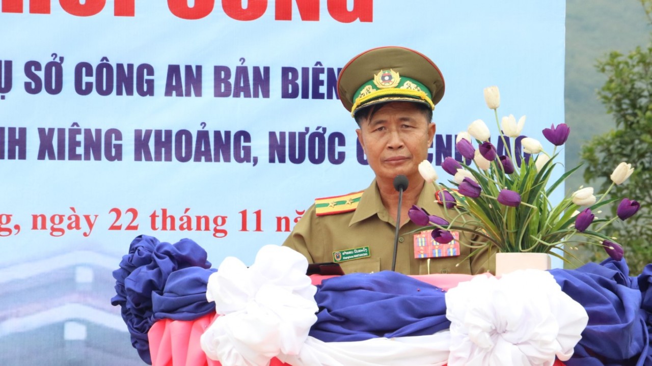 Triển khai xây dựng trụ sở Công an cho 7 bản thuộc tỉnh Xiêng Khoảng (CHDCND Lào)