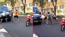 video nu tieu thuong bi nam nhan vien cho dong ha danh toi muc nhap vien